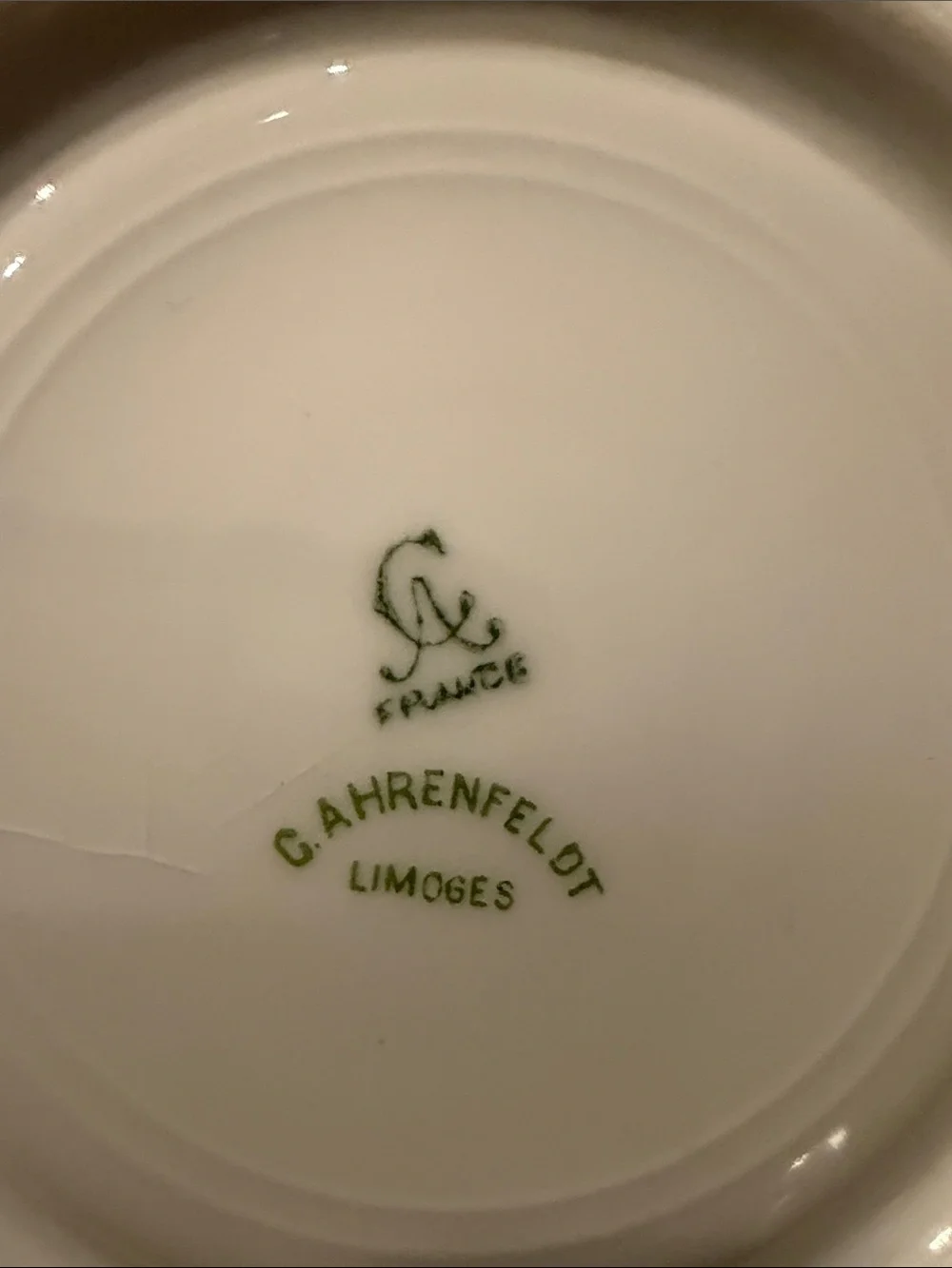 C. Ahrenfeldt Vintage Floral Porcelain Bowl and Saucer Set